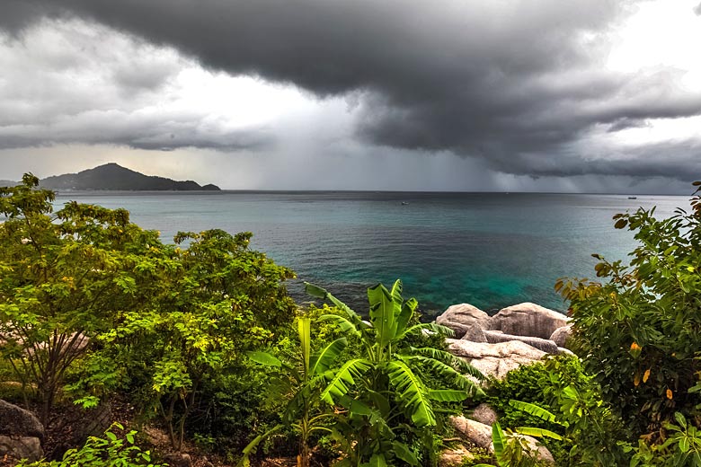 Afternoon rain shower in Bali